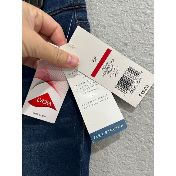 NWT New Directions Pull On Skinny Jeans Size 6 - Picture 3 of 5